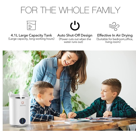 NEW Ultrasonic Humidifier Auto-Shut Off, 4.1L Large Capacity Super Quiet - Picture 5 of 7